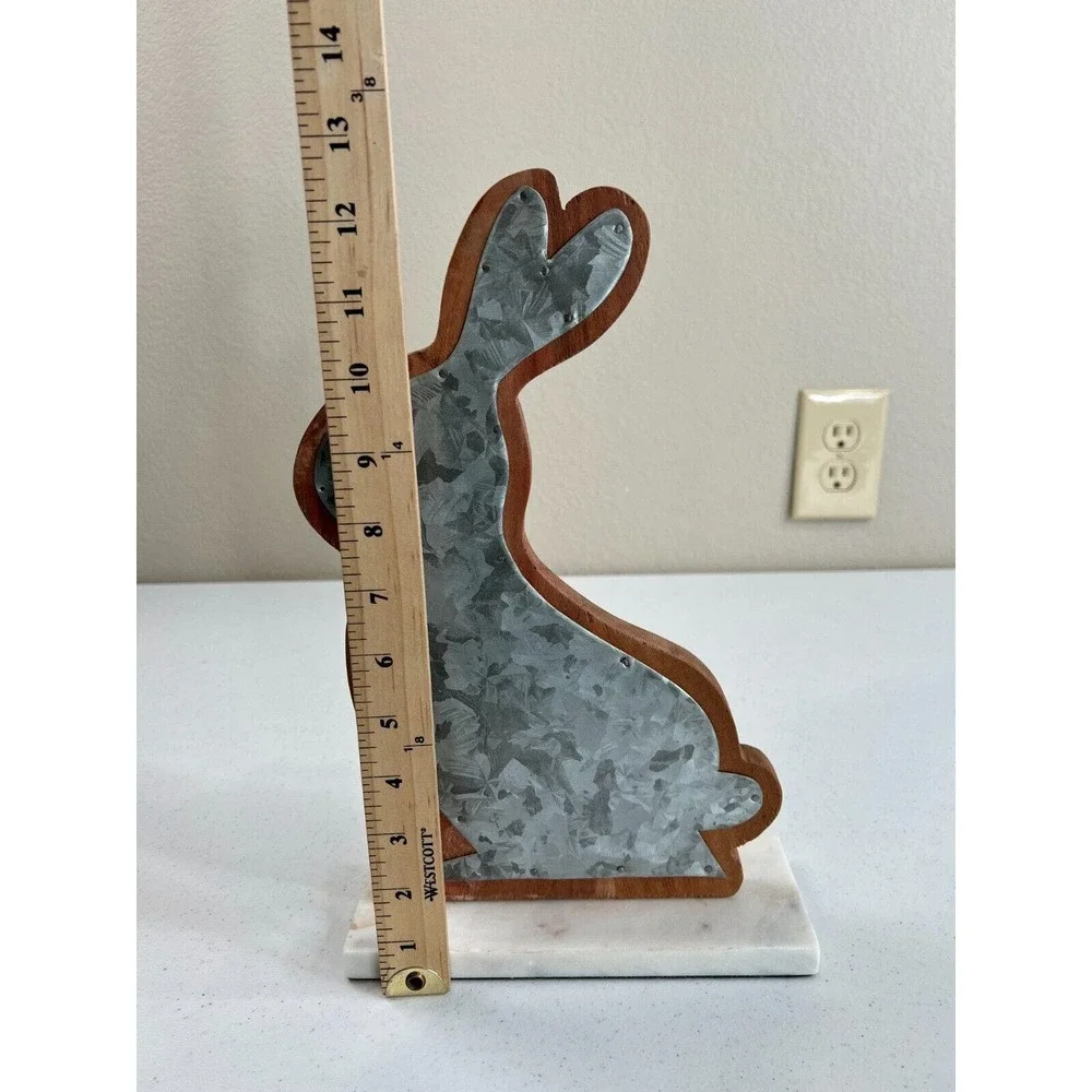 Home Decorative Blue Cut-Out Wooden Tabletop‎ Bunny Rabbit Figurine